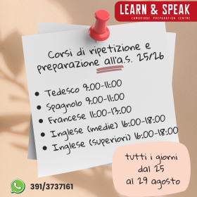 MIGLIORA IN ESTATE - Learn & Speak